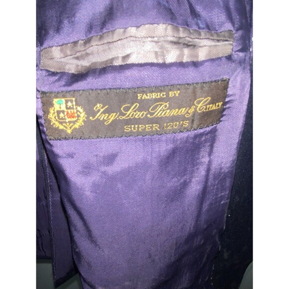 Loro Piana Super 120 100% Wool Barney’s NY Black 56L Suit Jacket - Picture 7 of 7